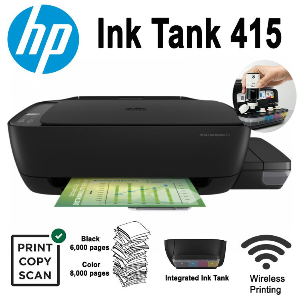 Принтер hp ink tank wireless 415 печатает розовым цветом